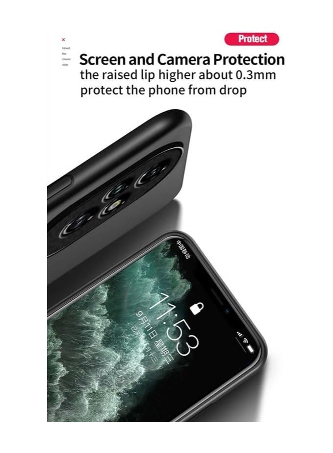 عام حافظة متوافقة مع هونر 200 برو 5 جرام ، جلد بولي يوريثان فاخر سيليكون مضاد للانزلاق مضاد للبصمة 【دعم حامل سيارة مغناطيسي】 غطاء واقي للهاتف - Image 4