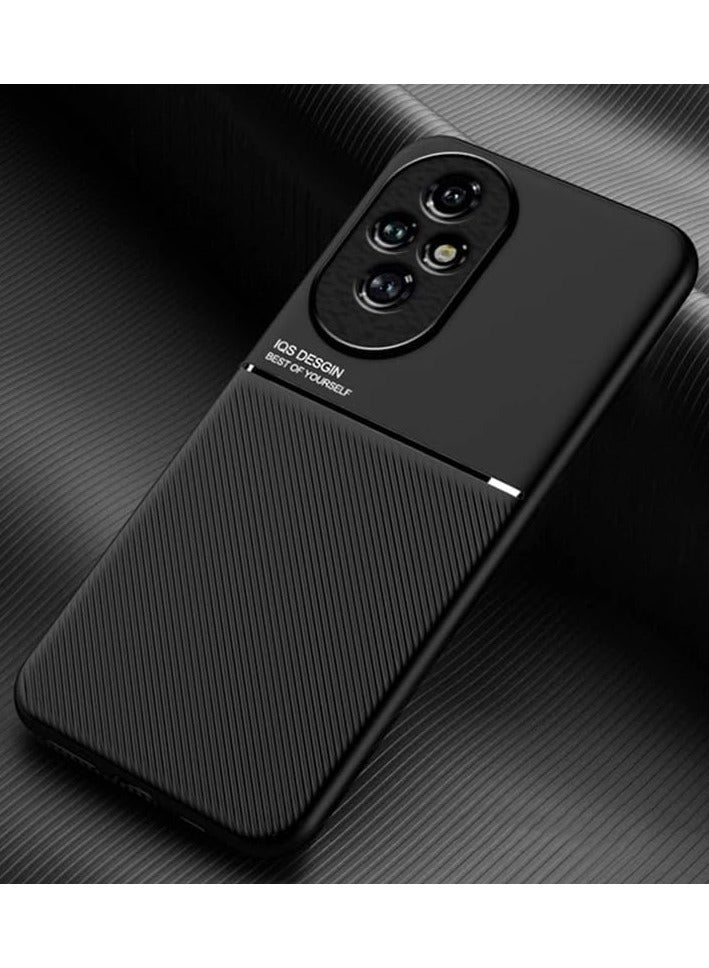 عام حافظة متوافقة مع هونر 200 برو 5 جرام ، جلد بولي يوريثان فاخر سيليكون مضاد للانزلاق مضاد للبصمة 【دعم حامل سيارة مغناطيسي】 غطاء واقي للهاتف - Image 1