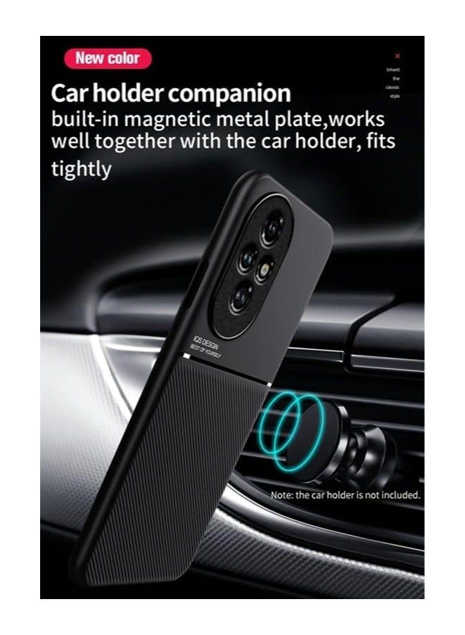 عام حافظة متوافقة مع هونر 200 برو 5 جرام ، جلد بولي يوريثان فاخر سيليكون مضاد للانزلاق مضاد للبصمة 【دعم حامل سيارة مغناطيسي】 غطاء واقي للهاتف - Image 3