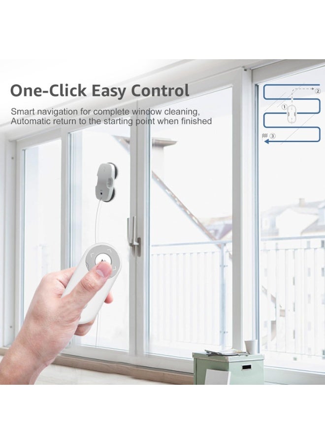 HUTT DDC55 Window Cleaning Robot with Remote | 3800Pa Suction, Smart Edge Detection, Anti-Fall Safety, for Glass, Tiles & Bathrooms – Includes 12 Cleaning Cloths  - Image 3