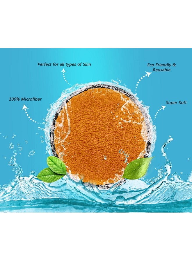 SOFTSPUN Microfiber Reusable Makeup Remover Cleansing Pads For Face, Eyes, Lipstick, Pack Of 4, 280 Gsm, 12X12Cms, Blue+White, Safe For All Skin Types. - Image 4