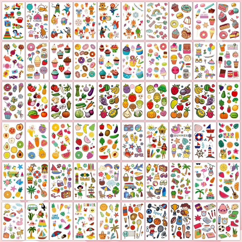 Partywind 168 Sheets (2000 Styles) Kids Temporary Tattoos for Party Supplies, Fake Tattoo Stickers with Dinosaur/Mermaid/Pirate for Boys and Girls, Birthday Games for Back to School Party - Image 5
