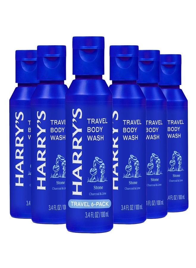 Harry's Travel Size Men's Body Wash - Stone - (6 Pack 3.4 fl oz - TSA Approved for Travel - Shower Gel for Men - No Parabens, Sulfates, or Dyes - Image 1