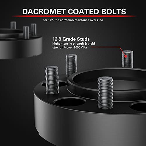 CKAuto 4 Pack 6x5.5 Hub Centric Wheel Spacers, 1.50" 6x139.7mm Wheel Spacers, 106.1mm Center Bore with M12x1.5 Studs - Image 4
