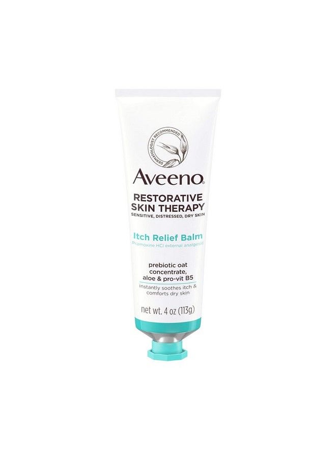 Aveeno - بلسم الجسم المرطب والمرطب للبشرة الجافة والحساسة والمتعبة مع الشوفان البريبايوتيك وبراموكسين هيدروكلوريد، مركب بدون بارابين أو عطور أو ستيرويدات، 4.0 أونصة - Image 1