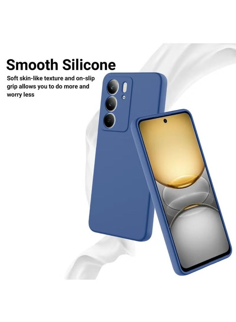 TIGER Realme C75 4G 2024 Premium Soft Liquid Silicone Case Cover – Navy Blue, Shockproof, Anti-Scratch, Slim & Lightweight, Full Protection - Image 3