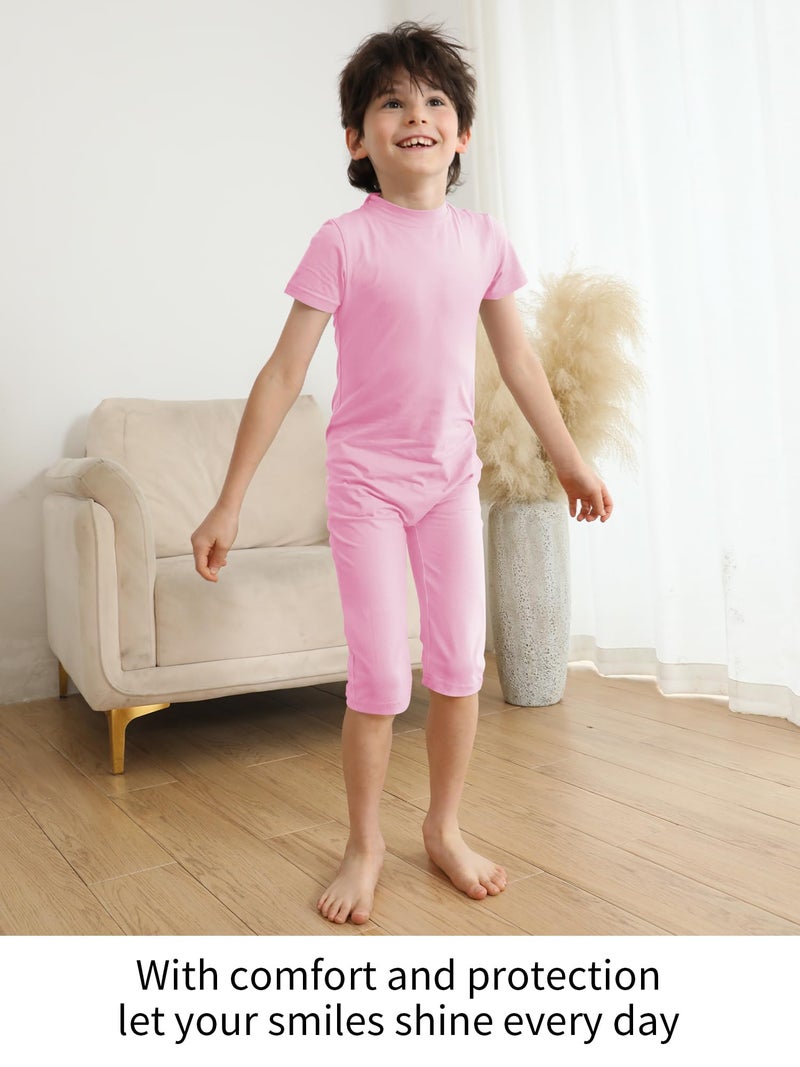 EEOST Adaptive Clothing for Kids Special Needs Autism Sensory Jumpsuit Anti-Strip Romper with Back Zipper Sizes 3-16 Years (Pink, 7-8 Years Old) - Image 5
