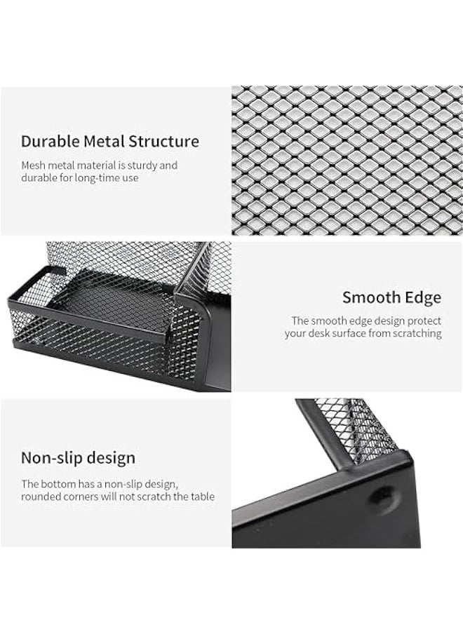 HOOKOR Mesh Desk Organiser Set, Desk Organizer Set, Office Desk Acessories with Pen Holder, Small Object Storage  - Image 2