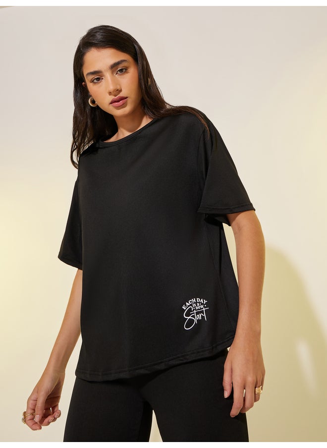 Take Two Take Two Slogan Printed Short Sleeve T-Shirt and Leggings Co-Ords  - Image 2