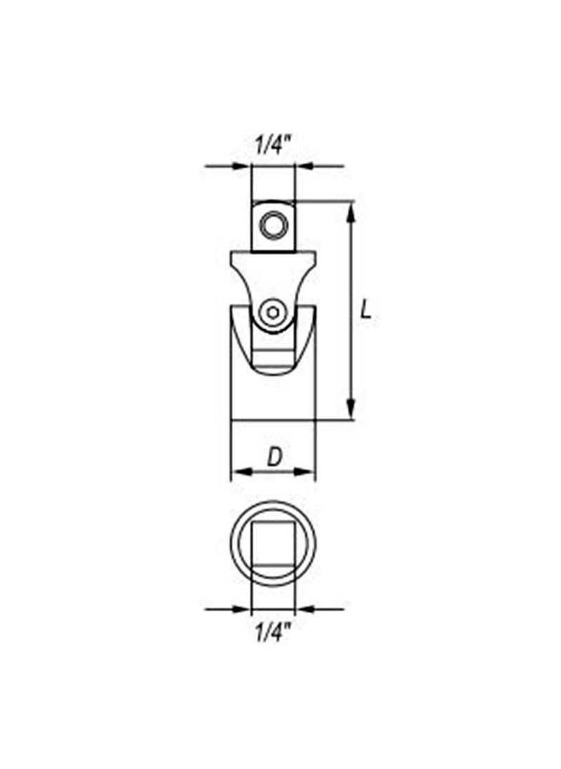 Yato Yato YT1437 Universal Joint 14inch Universal Joint Coupling Wrench Joint Socket Universal Joint SetUniversal Joint Repair Kit Industrial Tools Chromium  - Image 2