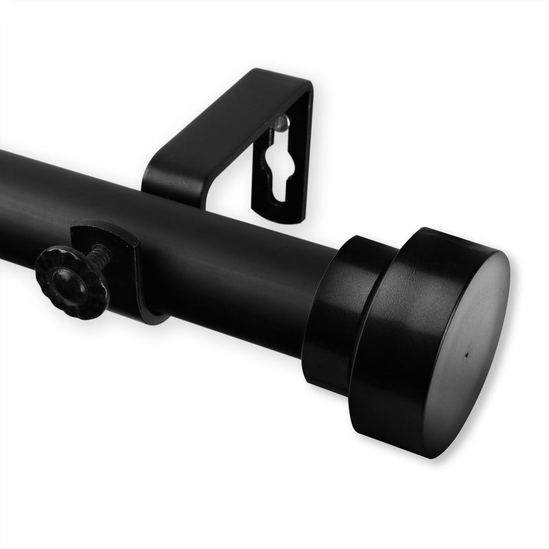 Rod Desyne Rod Desyne 100371602 Bonnet Curtain Rod 1 Od  Single Curtain Rod Set Black 160240 