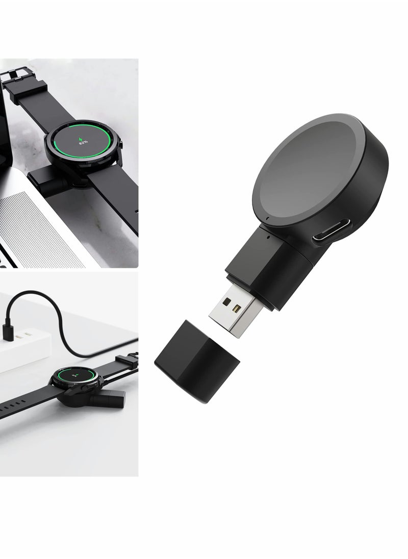 Generic Samsung Galaxy Watch 5/4/3 Active 2 Charger, USB Travel Cordless Wireless Car Charger Keychain for Samsung Galaxy Watch 5 Pro/4 Classic/3/Active/Active 2 Accessories  - Image 1