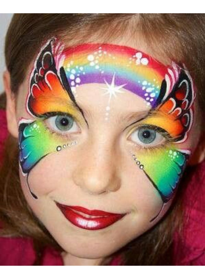 JAYATO مجموعة طلاء الوجه والجسم بـ 15 لون لمكياج الكوسبلاي، مجموعة احترافية لطلاء الوجه للأطفال والبالغين، مع 6 قطع نماذج ووسائد بودرة لعيد الهالوين مع فرش، هدية عيد ميلاد للبنات - Image 3