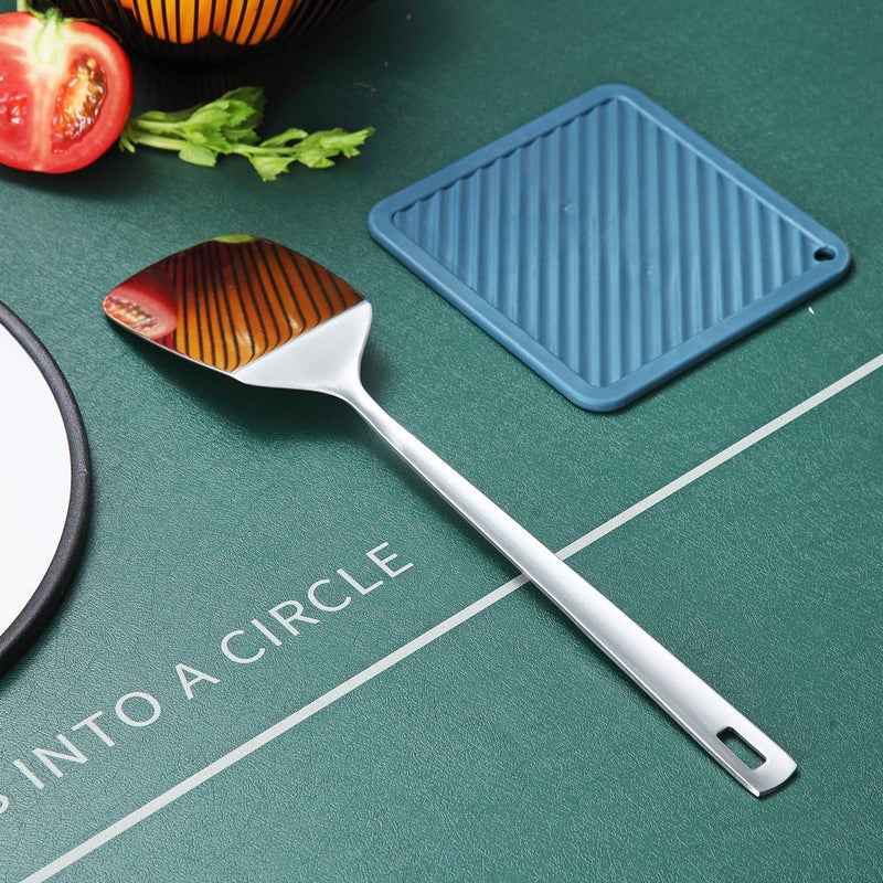 Berglander ملاعق ستانلس ستيل  برجلاندر ملعقة صلبة لمشاوي  ملاعق معدنية للطهي  ملعقة مطبخ لمقالي غير لاصقة  آمنة للغسالة  سهلة التنظيف - Image 3