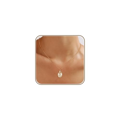 AllenCOCO Gold Cross Necklaces for Women, Crucifix Necklaces, Dainty Virgin Mary Necklace, Virgen de Guadalupe, Layered Pendants Chain Non Tarnish - Image 1