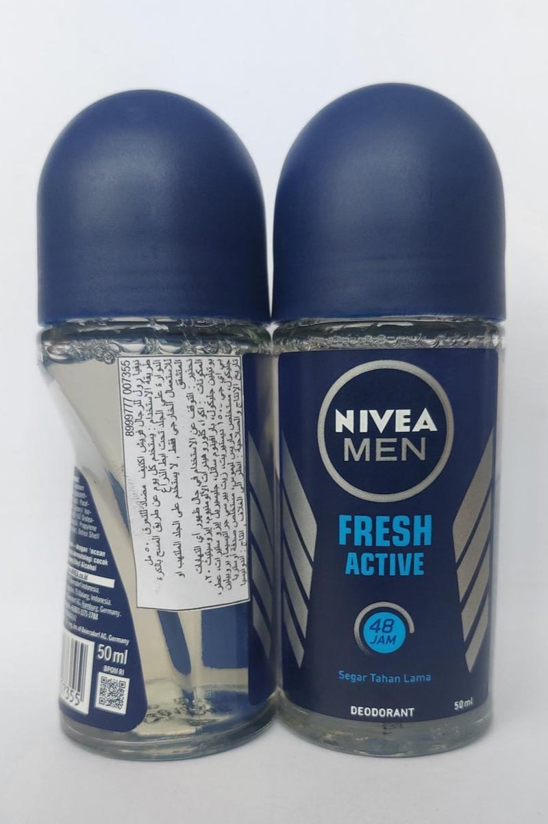 NIVEA MEN FRESH ACTIVE, ANTIPIRANT FOR MEN, 50ML
