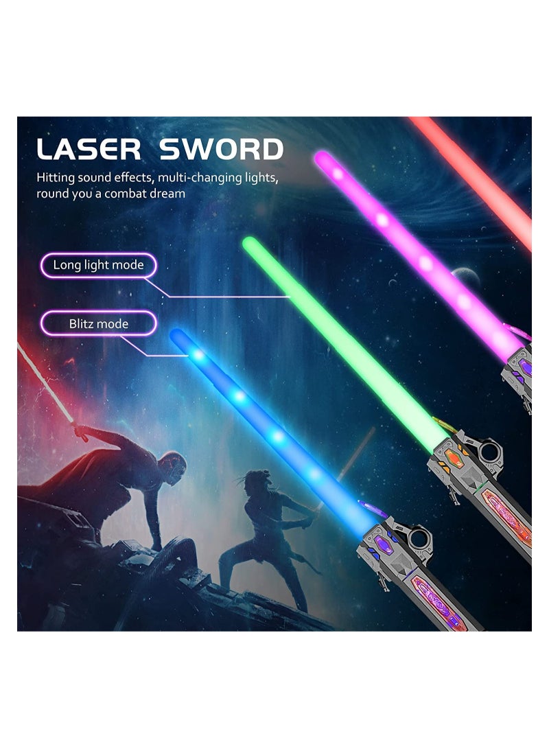 Cool Baby Light Up Saber for Kids Adults, Dual Light Sword RGB 7 Colors Changeable with 3 Modes FX Sound - Image 4