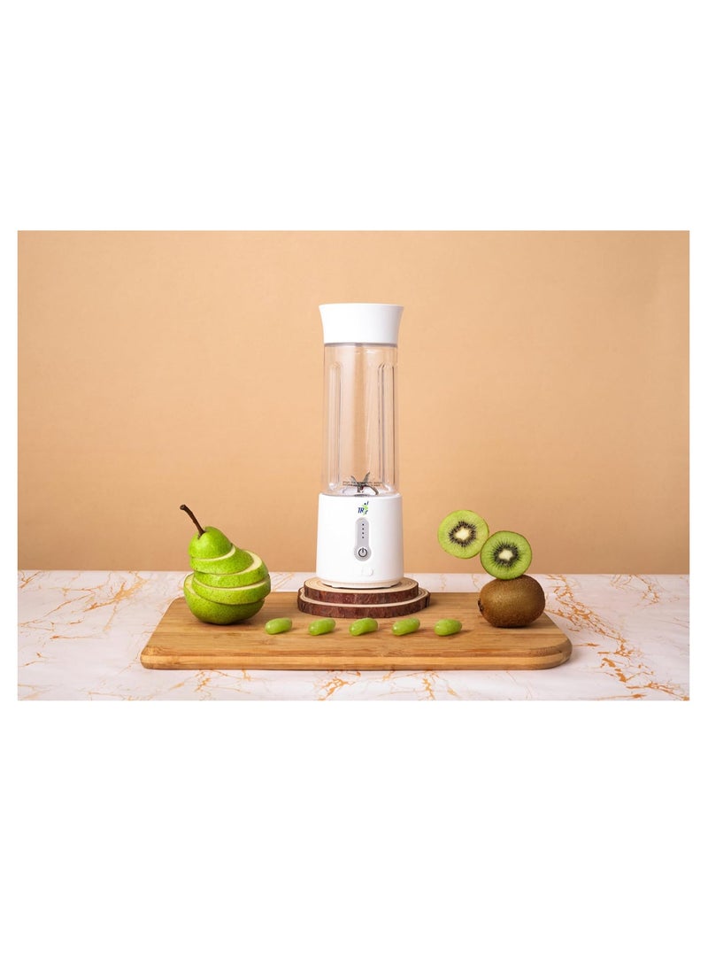 TR6 Blendmate Pro Portable Blender for Smoothies, Protein Shakes & Ice Crushing – 500ML Capacity, Tritan Material, 4000mAh Battery, USB-C Port with Handle Lid (White) - Image 4
