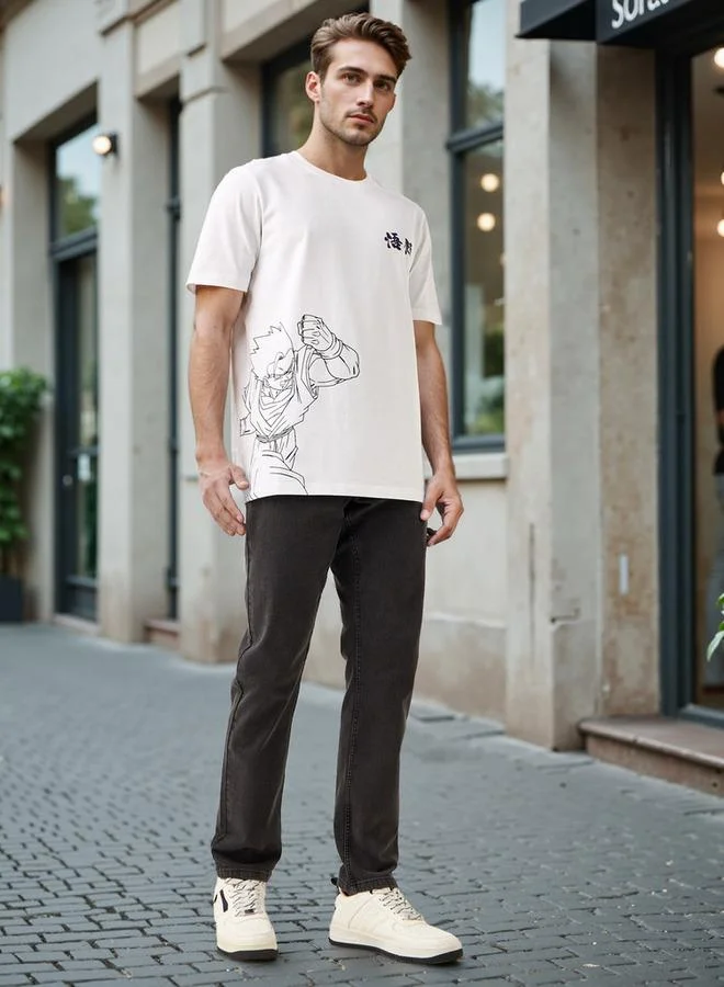 SP Characters Print Crew Neck T-shirt