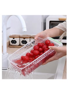 KASTWAVE 4-Pack Refrigerator Storage Bins – Clear Fridge Organizer with Handles, Stackable Kitchen Baskets for Fruits, Vegetables, Food & Pantry Storage, Durable Container Trays for Home & Kitchen  - Image 4