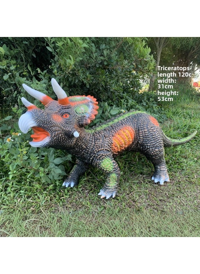null - Dinosaur Toy Simulation Soft Glue Children Tyrannosaurus Rex Animal Education Institution Dinosaur Model-Color:Large Spinosaurus Simulation - Image 1