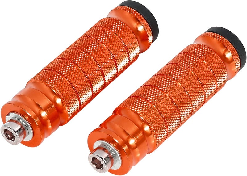 F FIERCE CYCLE 1 Pair 6mm Aluminum Aolly Motorcycle Rearsets Rear Set Footrest Footpeg Foot Rest Peg Motorbike Cycling Orange - Image 1