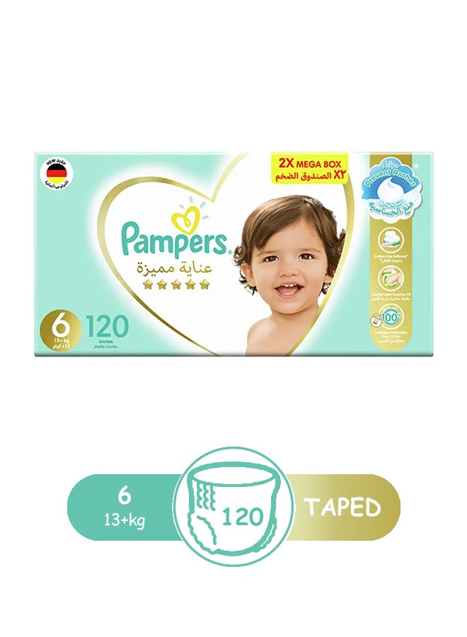 Pampers Premium Care Taped Diapers Size 6 2X Mega Box 120 Count - Image 2