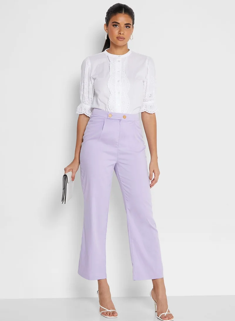 ELLA Front Button Flap Pants