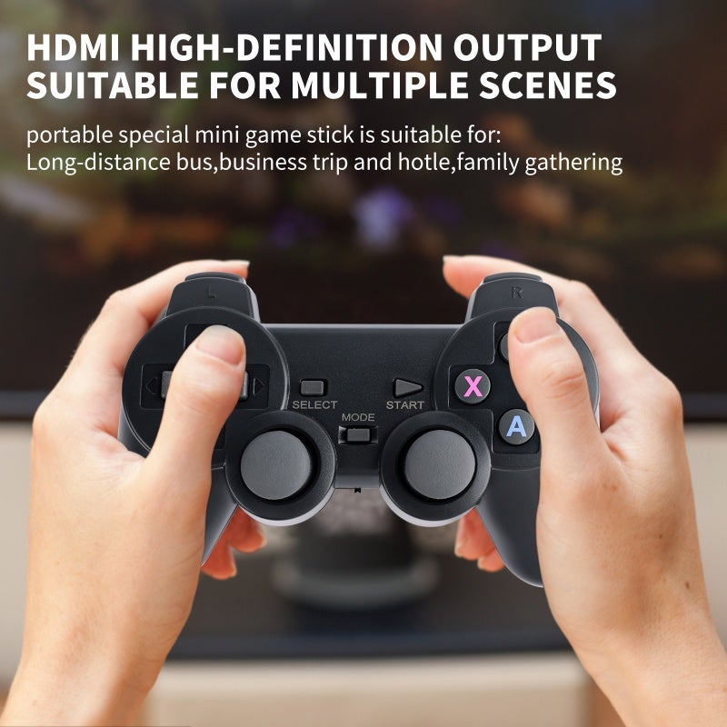 3D HD Game Console: 64G Black, 8000+ Built-in Games, 40+ Simulators - HDMI 720P Output for Home TV Gaming - Image 5
