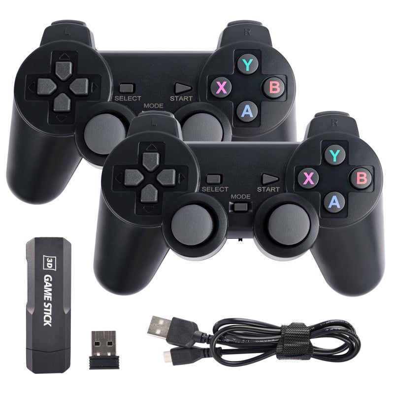 3D HD Game Console: 64G Black, 8000+ Built-in Games, 40+ Simulators - HDMI 720P Output for Home TV Gaming - Image 1