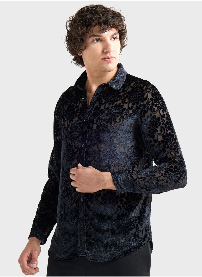 FAV Floral Print Regular Fit Shirt  - Image 1