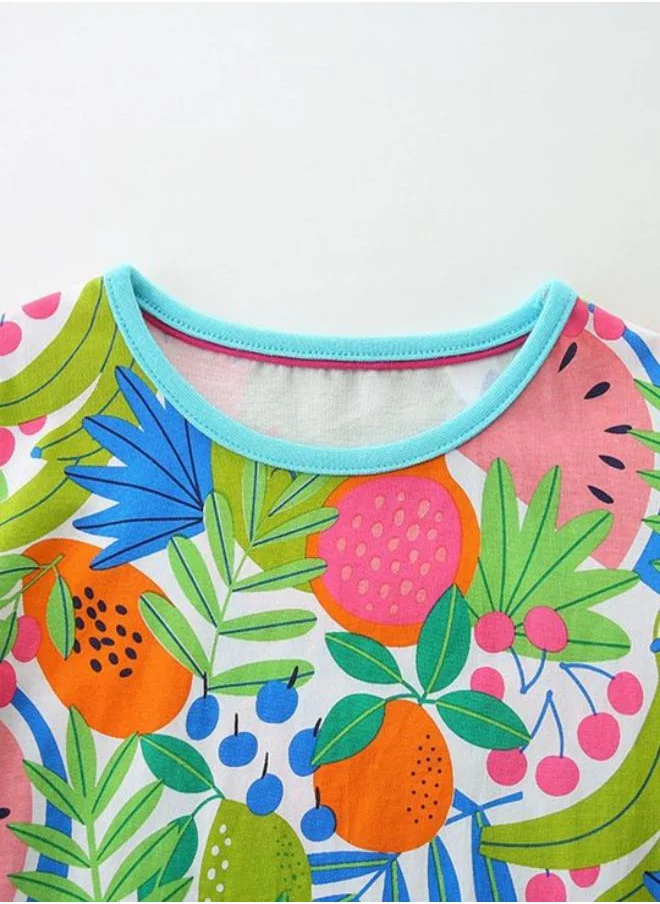 يونيكي Green A-Line Crew Neck Printed Dress