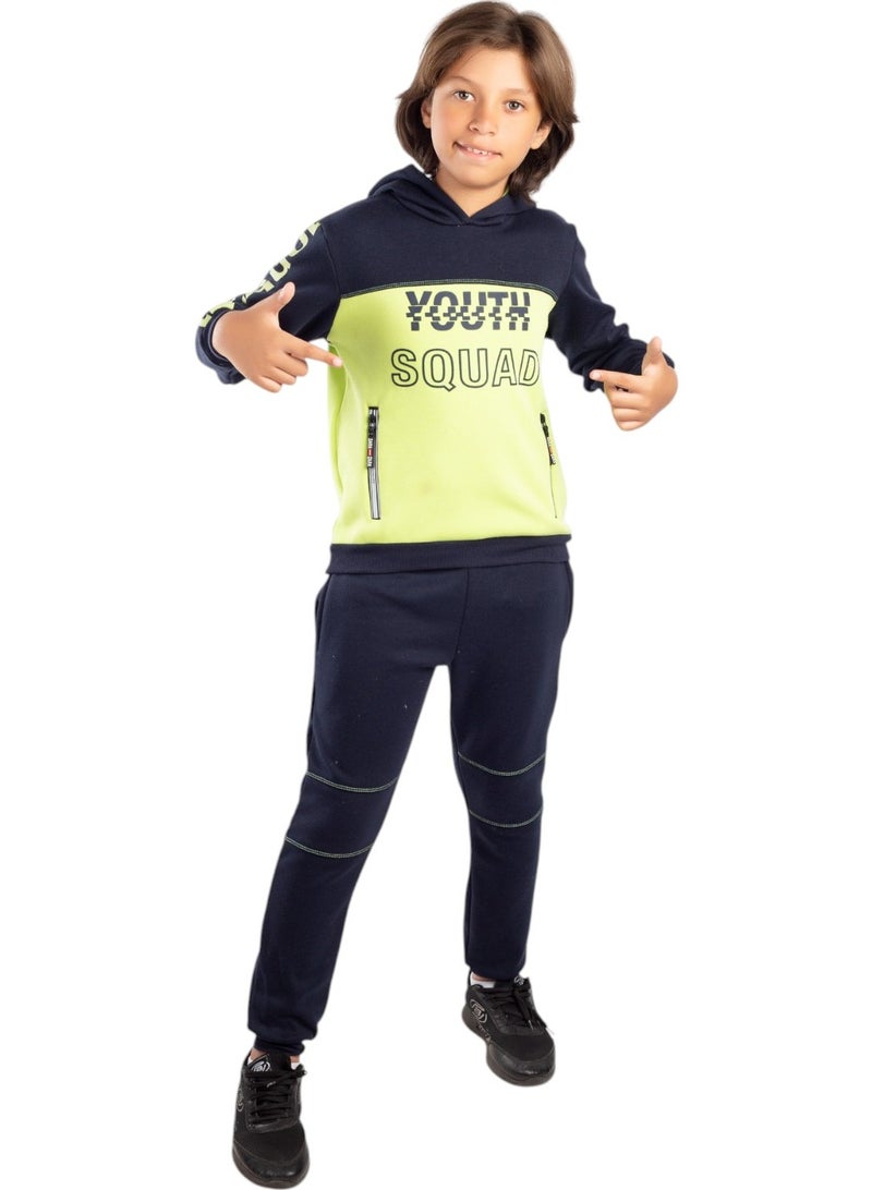 CHOiCE Boys' Tracksuit Pajama Set SQUAD - Stylish and Youthful Design, Perfect for Home and Outdoor Activities - Code 260