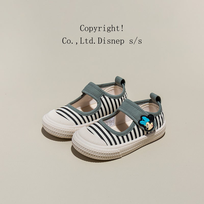 Disney Girls Baby Shoes 2024 Kindergarten Children Cute Cartoon Princess Canvas Shoes Indoor Shoes - Image 1