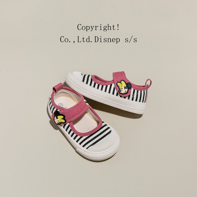 Disney Girls Baby Shoes 2024 Kindergarten Children Cute Cartoon Princess Canvas Shoes Indoor Shoes - Image 3