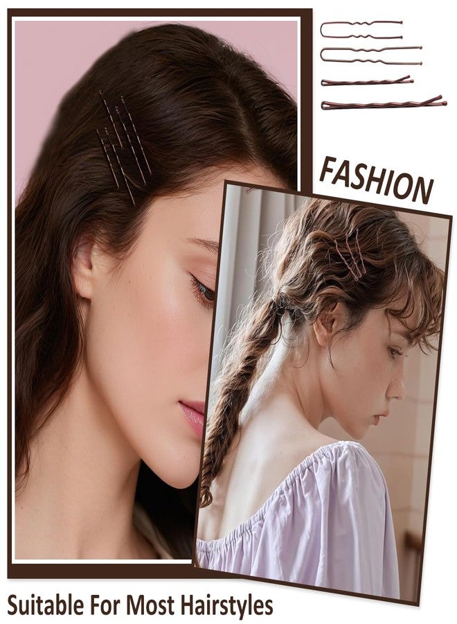 MAYCREATE® 415Pcs Brown Hair Accessories Set with Box, Includes Bobby Pins, Hair Bands, Clips & Sheer Brown Mesh Net, Fashion Hair Styling Accessories Tools for Women and Girls - Image 4