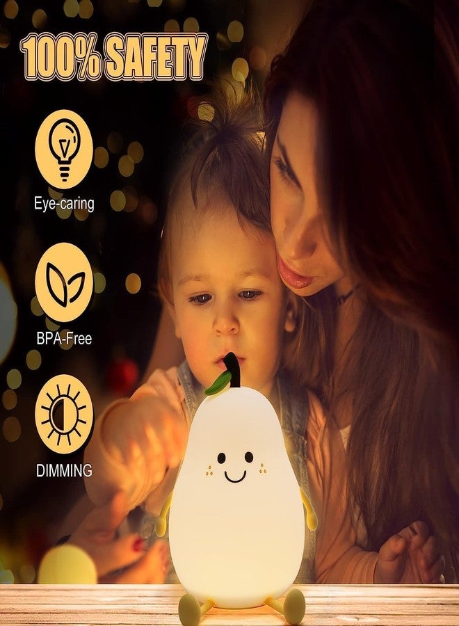 DotCom Kids Night Light Lamp | Rechargeable LED Bedside for Children's Bedroom | Ideal Gift for Boys, Girls, Toddlers, and Nursery (Cute pear lamp) - Image 4