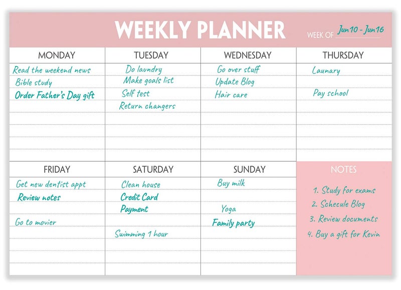 Nokingo Weekly Planning Pad - Tear Off To Do List Pad with Daily Schedule & Calendar, 52 Sheets, 100gsm Paper, Undated Weekly Planning Notepad, 6x9 in - Image 2