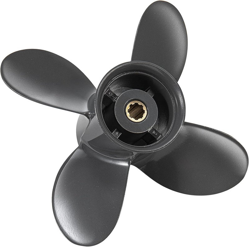 VQPROPs OEM Upgrade 4 Blades 9 1/4x10 Aluminum Boat Propeller for Honda Engines 8-15 HP - Image 1