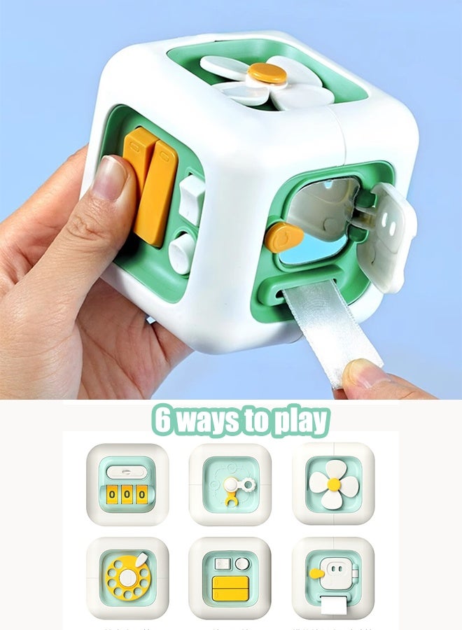 Children's Rubik's Cube Busy Ball Toy Rubik's Cube Busy Ball Montessori Early Education Baby Intelligence Training Hexahedron Busy Box ﻿Suitable for infants aged 6-24 months - Image 1