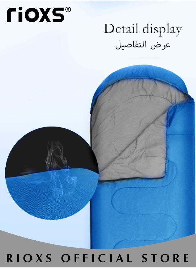 ريوكس حقيبة النوم المغلف للتخييم في الهواء الطلق حقيبة نوم التخييم السميكة مناسبة لحقائب الظهر والمشي لمسافات طويلة والرحلات الطبيعية والتخييم وتسلق الجبال  - Image 3