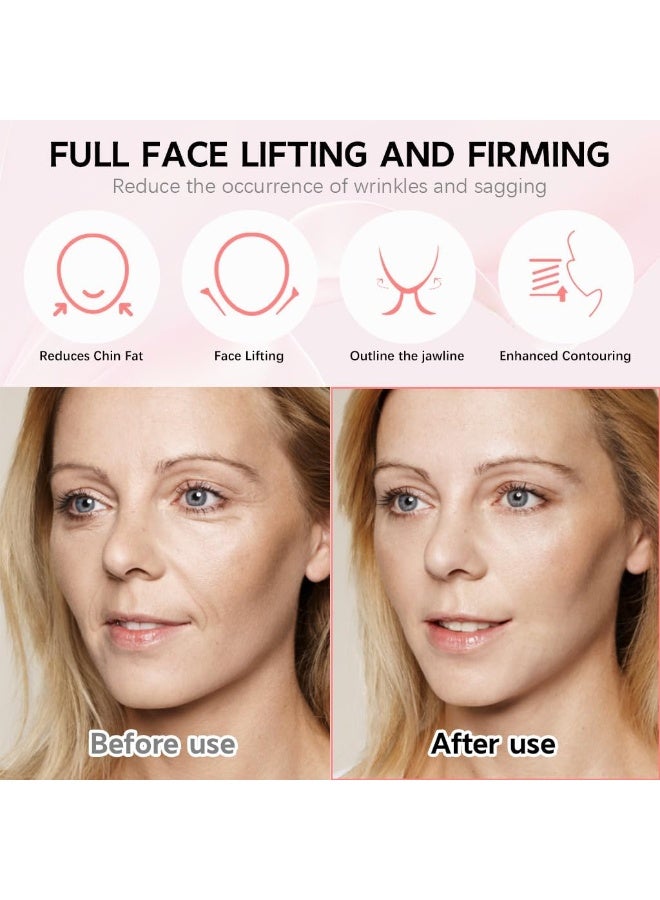 MJZ V Line Face Lifting Mask, Double Chin Reducer Jaw Line Shaper, Face Toning Belts, Forehead Wrinkle Strap, Lifting and Firming Compression Strap for Sleeping Anti-wrinkle Skin Tightening Belt for Slim Lift - Image 3