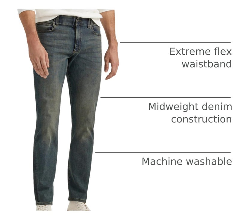 Lee Men's Extreme Motion Straight Taper Jean Maverick 36W x 30L - Image 4