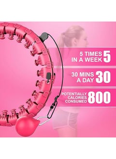 Generic Infinity Hoop Smart Weighted Hula Hoop, Weighted Hoolahoop for Women, Abs Workout Hoopfit, Abdominal Fitness & Exercise/Intelligent Rotation Count, 360° Smooth Rotation,24 Detachable Knots  - Image 4