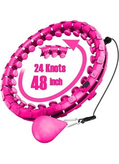 Generic Infinity Hoop Smart Weighted Hula Hoop, Weighted Hoolahoop for Women, Abs Workout Hoopfit, Abdominal Fitness & Exercise/Intelligent Rotation Count, 360° Smooth Rotation,24 Detachable Knots  - Image 1