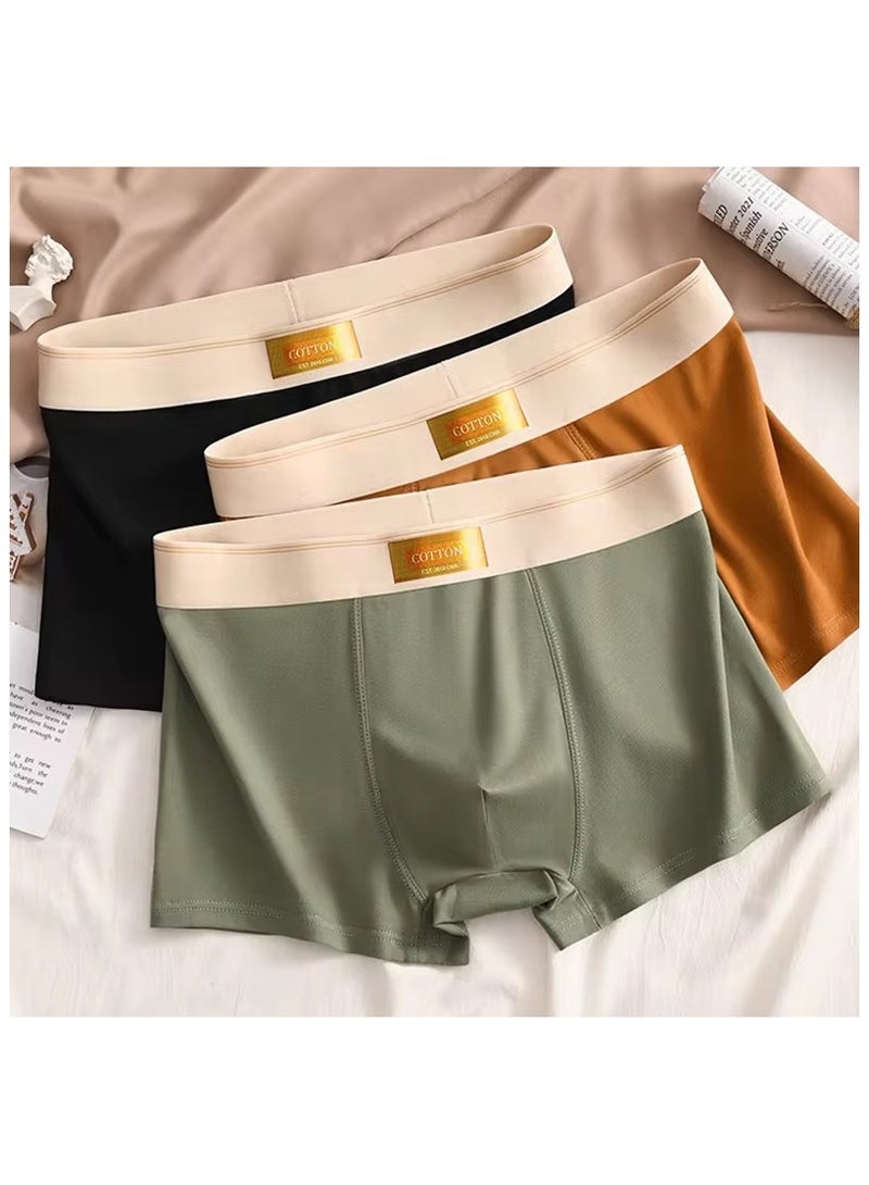 5 قطع ملابس داخلية للرجال بوكسر رجالي قطن مضاد للبكتيريا ملابس داخلية بوكسر للرجال حقيبة ظهر مريحة - Image 3