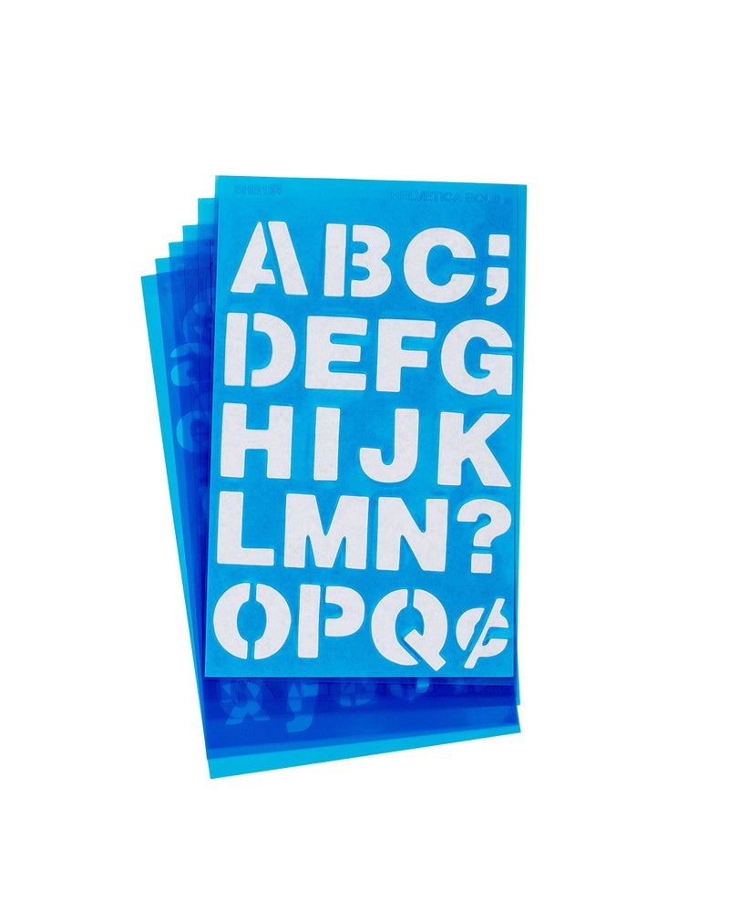 Westcott LetterCraft Stencil Helvetica Bold Font 34Inch and 1Inch Characters SHB13415845
