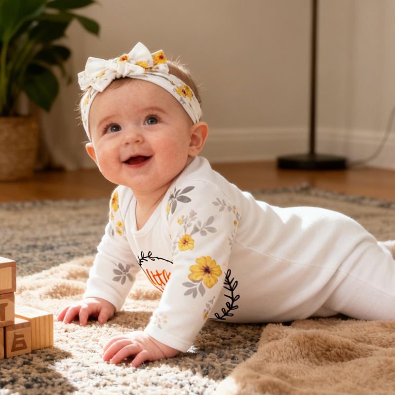 AMAWMW Newborn Baby Girl Little Sister Sleeper Gown Stripe Long Sleeve Nightgown Pajamas Gifts Stuff Essential Outfit - Image 5