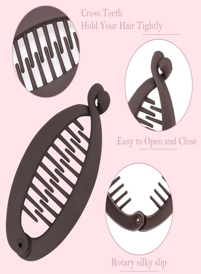 Hapdoo 4PCS Small Banana Clips Hair, Mini Matte Banana Hair Clips for Women Girls, Cute Strong Hold Ponytail Bun Holder, Hair Jaw Clips Barrettes Styling Accessories for Thin Hair - Image 3