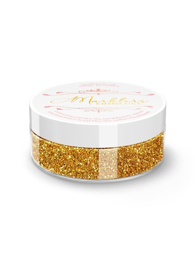 MARBLERS Twinkle Face & Body Glitter [Honey Gold] 0.18oz (5g) | Fine | Non-Toxic | Vegan | Cruelty-Free | Ethically Sourced | Festival Makeup | Eye, Hair, Nail, Eyeshadow | Cosmetic Grade - Image 1